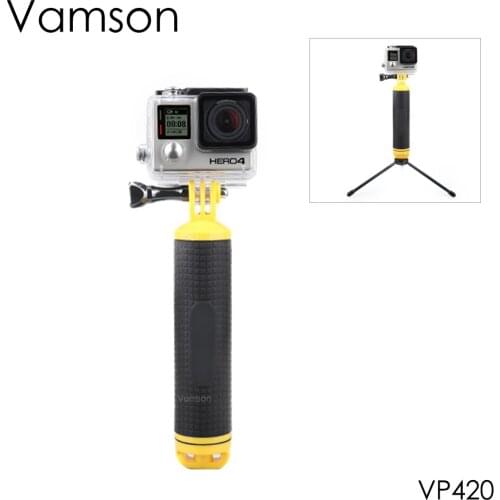 Vamson for GoPro9 Bottom With Hole Waterproof Floating Advanced Buoyancy Bar for go pro Hero 9 8 7 6 5 4 Camera VP420