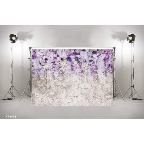 Vinyl 3D Blooming Lavender Flowers Wall Backdrop For Bridal Shower Wedding Background Photo Studio Prop Floral Wedding Backdrops