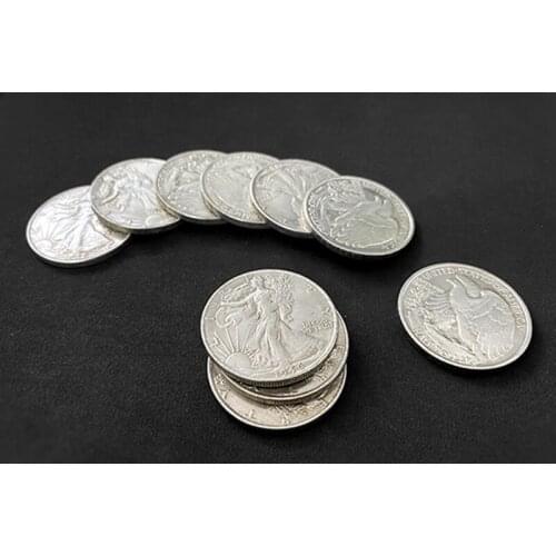 Walking Liberty Coin (Half Dollar Size) Magic Tricks Coin Appear/Vanish Magia Magician Accessories Close Up Illusions Gimmick