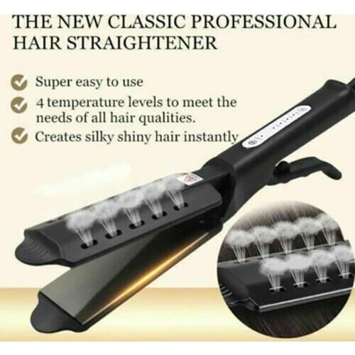 Four Gears Hair Straightener Titanium Plates Temperature Adjustment Fast Warm-up Ceramic Tourmaline Flat Iron Widen Panel #TW-7