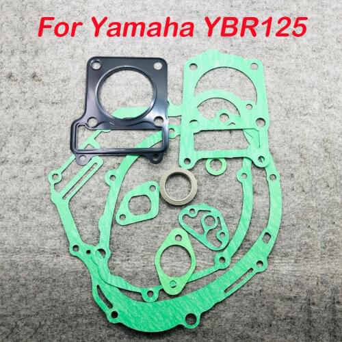 Yecnecty For 125cc Yamaha YBR125 Motorcycle Full Cylinder Engine Gasket Motorbike Seal Accessories 1 Set Complete Gasket Kit
