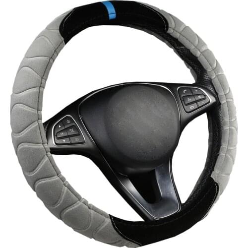 Winter plush Stereo Warm Car Steering Wheel Cover For 37 - 38 CM 14.5"-15" Non-slip Car Steering Wheel Cover Fit Most Auto