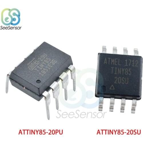 1pcs ATTINY85-20PU ATTINY85 20PU DIP-8 ATTINY85-20SU ATTINY85 20SU ATTINY85-20 SOP-8