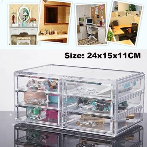1Pc Creative 3 Layer Transparent Acrylic Storage Box Desktop Cosmetics Jewelry Display Drawer Home Supplies