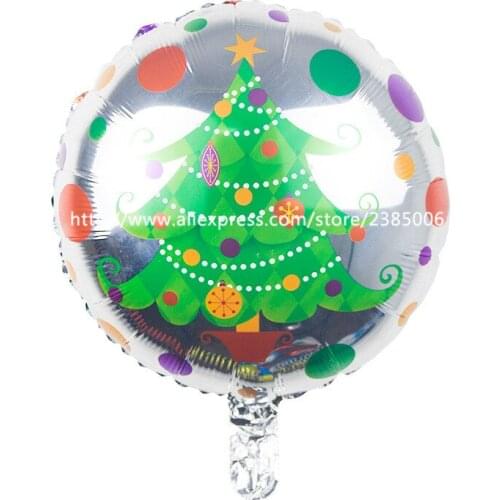 10pcs/lot 18 inch round shape Santa Claus Foil Helium balloons,Christmas balloon for Xmas decoration,inflatable toy for kids