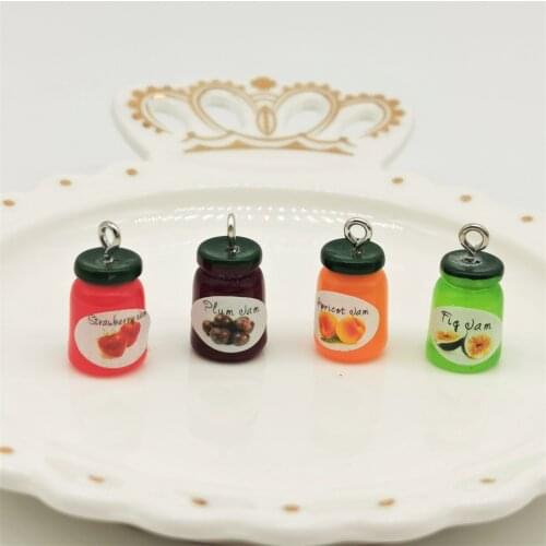 10pcs Slime Charm Fruit Candy Canned Jam Dollhouse Food Resin Plasticine Slime Bead Making For DIY Scrapbooking Craft