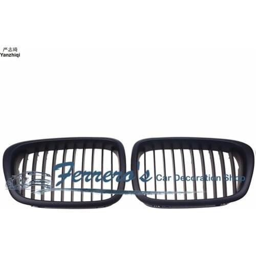 2pcs/lot For BMW E39 5 Series M5 1999-2003 Modification Matte black Bumper Kidney Front Grill Grille Wholesale