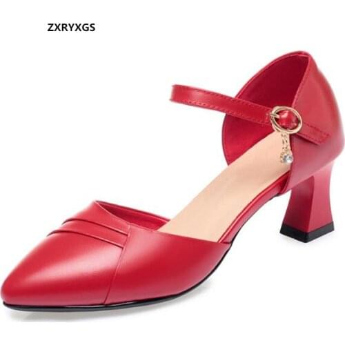 2021 Summer Pointed Side Air Genuine Leather Sandals Women High Heel Sandals Banquet Wedding Sandals Elegant Women Sandal Shoes