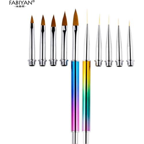 3/5/5 in 1/set Nail Art Detachable Painting Stripes Tape Liner Brush Acrylic Carving UV Gel Extension Builder Drawing Pen