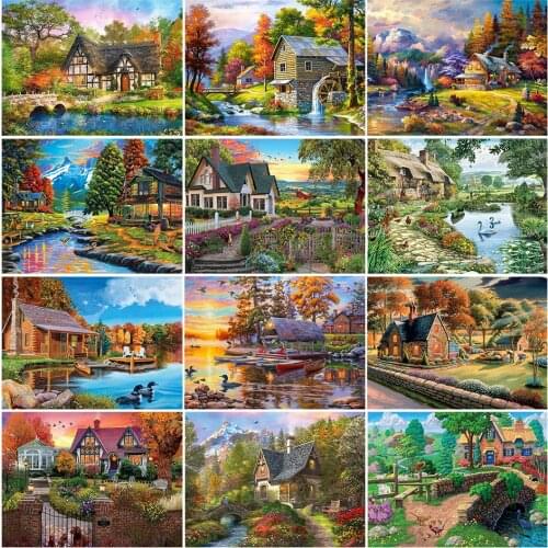 5D DIY Diamond Painting Landscape Rhinestone Mosaic Art Painting Full Square/Round Diamond Embroidery Kit Home Decoration Gift