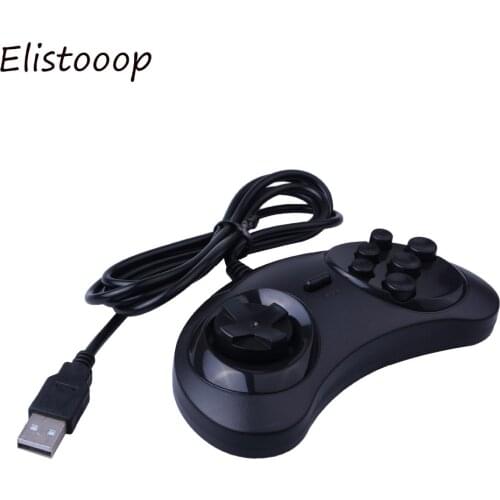6 Buttons Classic Gamepad USB Game controller Joystick Holder for PC MAC SEGA Genesis Game Accessories