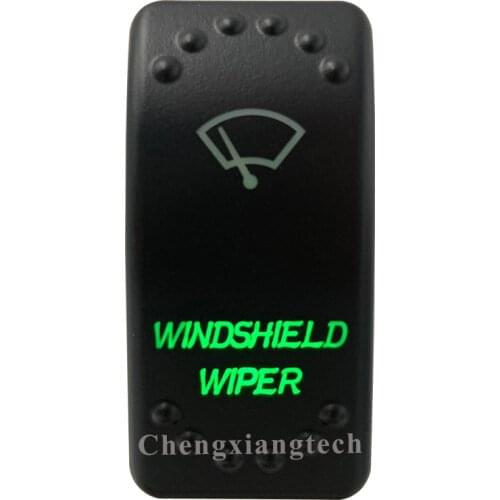 7 Pin On Off On DPDT Car Boat Rocker Switch-Windshield Wiper - Green Led Light- for 4x4 Carling Narva Caravan Marine 12v 24v
