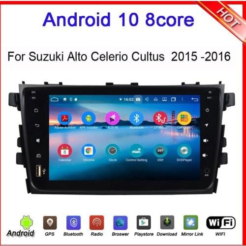 8" HD touch screen octa core PX5 Android 9.0 car dvd player for suzuki Alto Celerio Cultus 2015 2016 gps navigation wifi USB