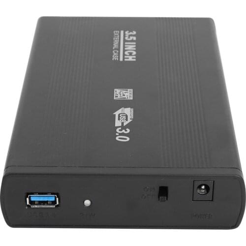 Durable Hard Disk Case Aluminum Alloy 3.5 inch External HDD Enclosure SATA to USB3.0 5Gbps Adapter for Laptop Computer