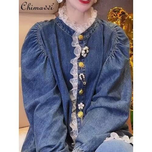 Женские джинсовые рубашки Chimavvi China At AliExpress