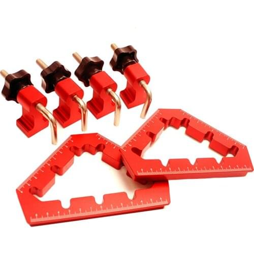 Woodworking Splicing Board Positioning Panel Fixed Clip 45/90 Degrees L-Shaped Auxiliary Fixture Carpenters Square Ruler Tools