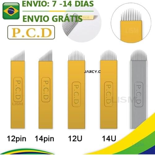 Nano Blade Laminas Microblading PCD Needles Hard 12/14/12u/14u for Microblading 3D Embroidery Pernement Makeup Eyebrow Machine