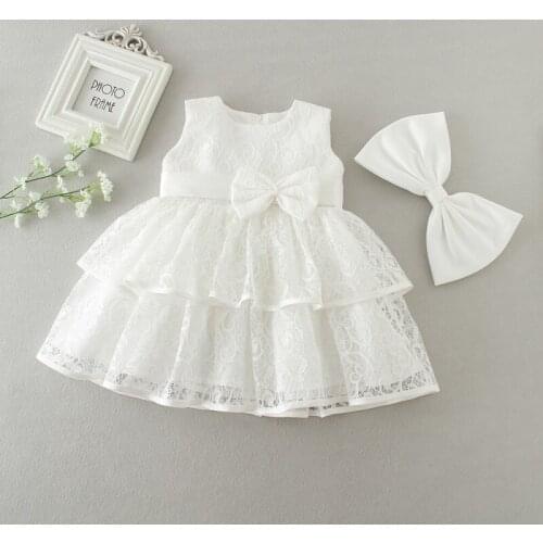 Little Girls Lace Clothing Baby Dresses Party and Wedding Newborn Baptism Frocks Birthday Gown