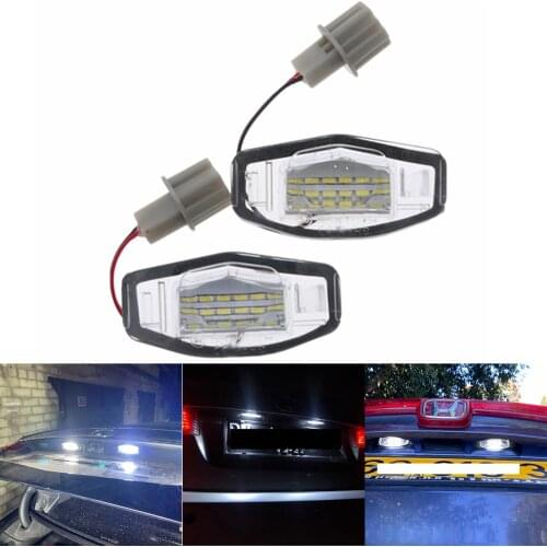Eonstime 2pcs 18 LED License Plate Lights Number Lamp For Honda Civic VII4 5D 01-05 City 4D Legend Accord 4D Civic VIII Acura