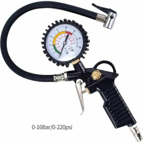 1pc Tyre Pressure Gauge Meter Compressed Air Car Tire Inflator Calibrated 220PSI Pressure Measuring Instruments