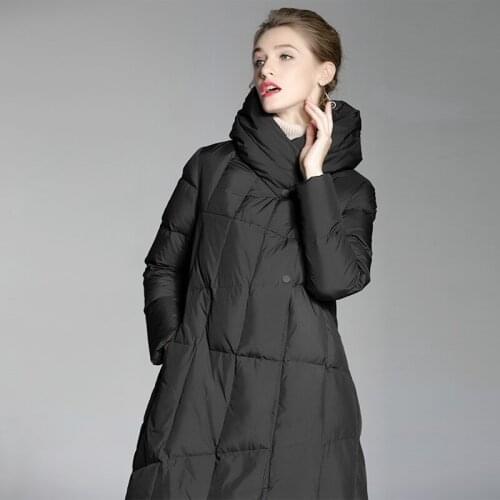 New Arrival Down Coat Winter Jacket Womens Mid-length Fashion Over The Knee Cape Womens Loose Thick
