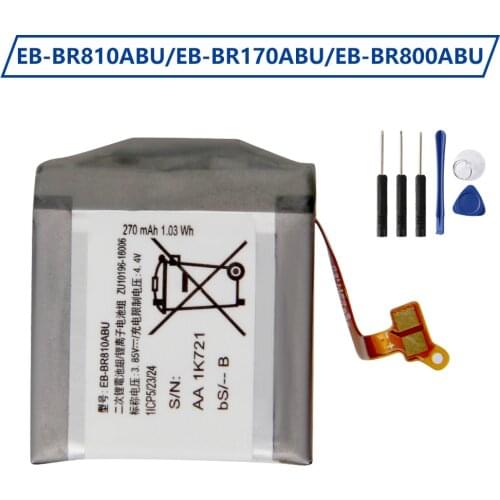 Original Samsung Battery EB-BR800ABU for Samsung Gear S4 SM-R810 42mm SM-R800 46mm SM-R805 R800 R810 R805 Smart Watch 472mAh