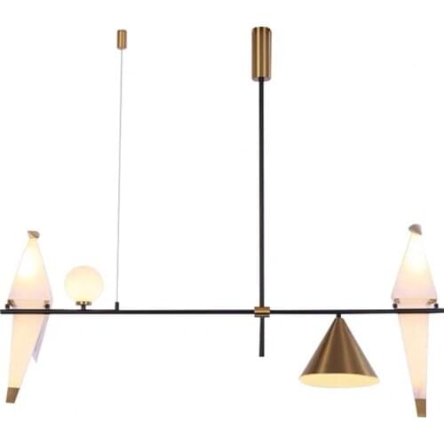 Postmodern Bird/Glass Ball Pendant Lamp Restaurant light Reading Hanglamp Living room Office Hanging Light Fixture Loft Art Deco