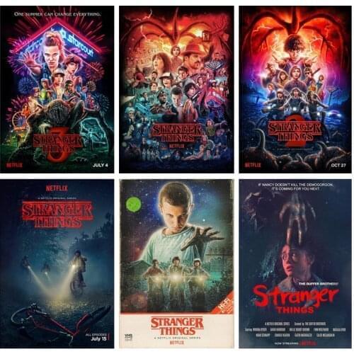 Stranger Things Poster Season 3 Posters Canvas Painting Characters Retro TV Movie Prints Wall Art Pictures Cuadros for Kids Room