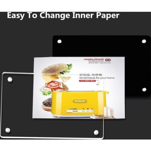 8*12cm Clear Heavy Duty Wall Mount Acrylic Sign Holder With Adhesive Products Name Price Label Holder Display Frame Stand