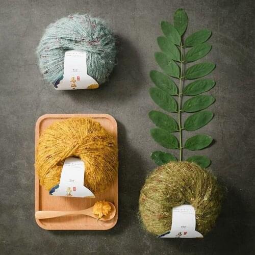 5 Pieces of Fancy Seven Color Mohair Jet Yarn Super Soft Hand Knitting Wool Yarn Knitting Scarf Cardigan Long Wool Yarn 50g Yarn