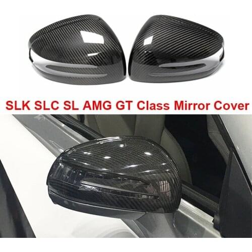 R172 Carbon Fiber Mirror Cover for Mercedes-benz SLK SLC SL AMG GT Add-on Side Door Rearview SLK200 250 SLC300 SLC260 2012-2019