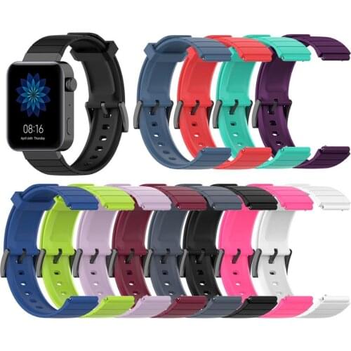 18mm Wristband Strap for Xiaomi Watch Pure Color Smart Bracelet Watchband Wrist Band Smartwatch Accessories