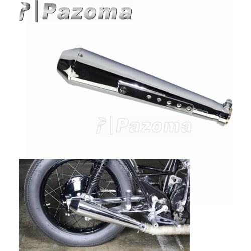 Silver Motorcycle Exhaust Muffler Reverse Cone Exhaust Pipe Muffler Silencer For Harley Cafe Racer Bobber