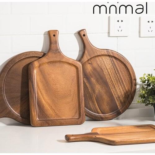 Steak Wooden Plate Bread Cake Sushi Pizza Wooden Tray Western Food Cutting Board Wooden Board Support Wooden Plate Cutting Board
