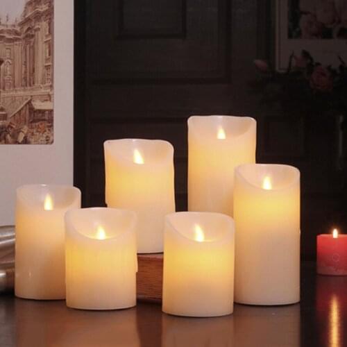 Led Candles Remote Control Led Candles With Flickering Flame Wedding Candel Home Decoration Flameless Fake Lamp Electronic 6A039