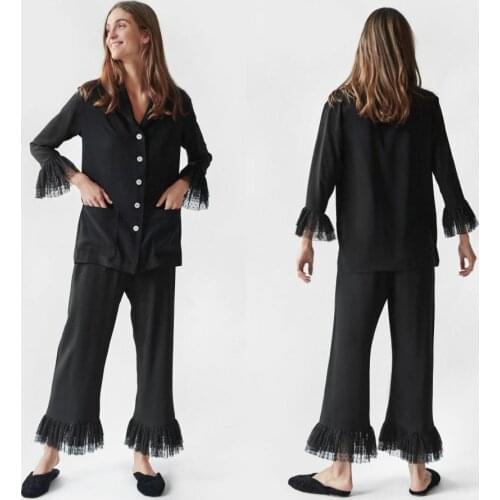 Women Wedding Bathgowns Elegant Black Sleep Wear Night Robes Lingeries Woman Long Sleeve with Tulle Wedding Robe