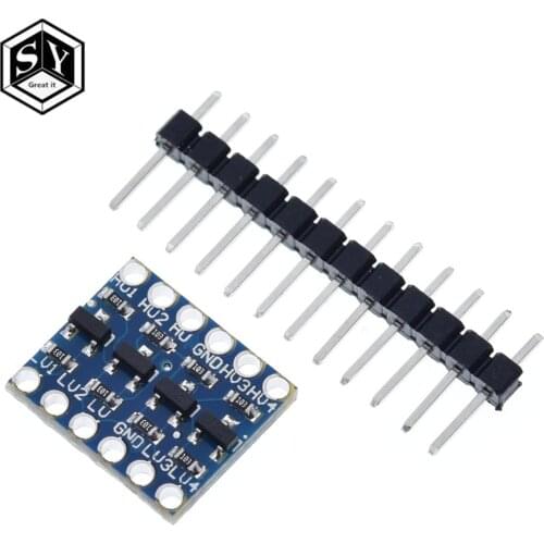 1PCS Great IT 4 channel IIC I2C Logic Level Converter Bi-Directional Module 5V to 3.3V For Arduino