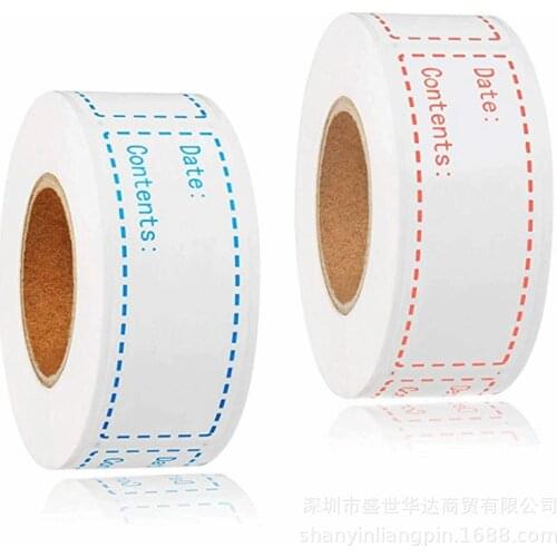 150 PCS/Roll Red Self-Adhesive Sticker For Kitchen Storage Freezer Refrigerator Food Mark Label Removable Waterproof Stickers