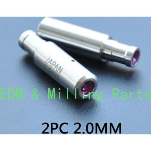 2PCS CNC 2.0MM Ruby Ceramic Electrode Guide Fit EDM Wire Cut Machine Parts For EDM Wire Cut Mill Part