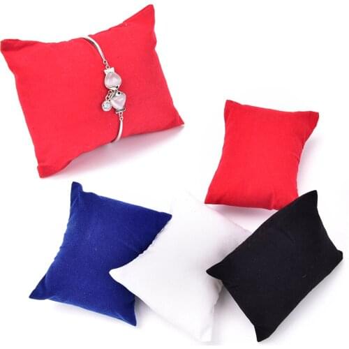 5pcs/lot Black Velvet Jewelry Bracelet Watch Boxes Display Pillows,Bracelet Watch Jewelry Showcase Display