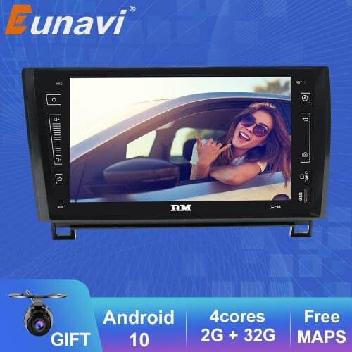Eunavi 9 inch 2 Din Android 9.0 Car Multimedia Radio Stereo GPS Navigation for Toyota Tundra Sequoia 2007-2013 Headunit 2din IPS