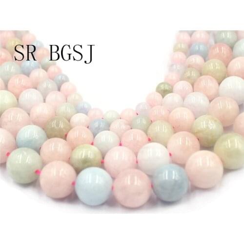 Free Shipping 4mm 6mm 8mm10mm 12mm AA Grade Morgan Stone Gems Natural Round Stone Beads Wholesale Strand 15"