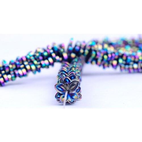 6colors 6mm Natural Stone Hematite Beads Bright Butterfly shape Loose beads for DIY Necklace Bracelet Jewelry Making Accessories
