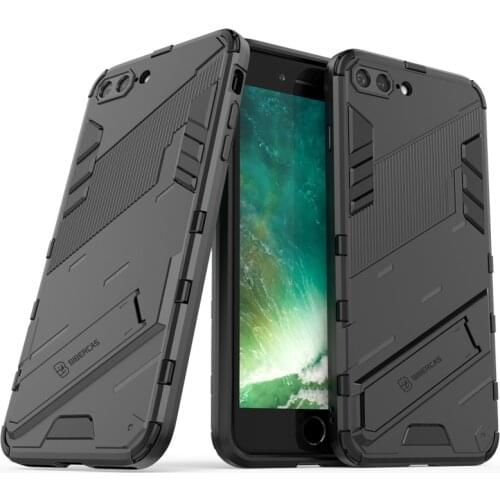 Phone Holder Case For iPhone 7 Plus Case Bumper Hard Anti-knock Armor Full Cover For iPhone 8 Plus Case For iPhone 7 8 Plus 5.5"