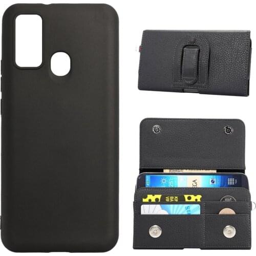 ITien TPU Silicone Protect Business Clip Leather Cover Phone Case For TCL 20Y 20E 6125FE Wallet Etui Skin