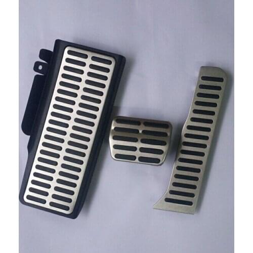 For VW Passat B6 B7 CC Stainless Steel Automatic /Manual DSG AT/MT Pedal Includes Footrest+Brake+Gas Pedal (LHD)