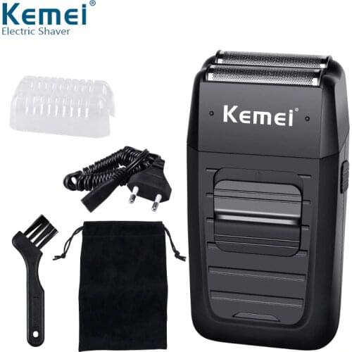 Kemei Electric Shavers for Men Rechargeable Cordless Twin Blade Reciprocating Beard Razor Face Care Strong Trimmer KM-1102