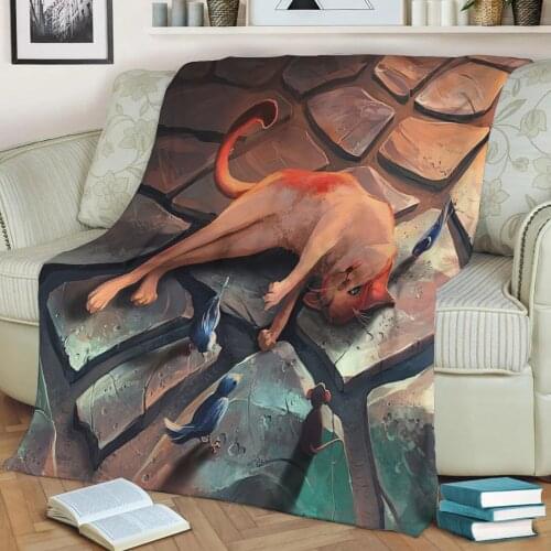 Animal fantasy Flannel Throw Blanket 3D Printed Keep Warm Sofa Child Blanket Home Decor Textiles Dream Family Gift