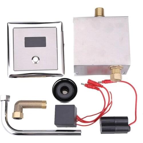 G(1/2)" Wall-Mount Lavatory Automatic Sensing Urinal Flush Valve Bath Toilet Faucet Taps New DC.6V or AC.220V - 50 / 60Hz