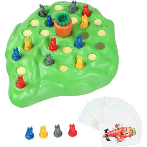 Rabbit Trap Game Toy Rabbit Cross Country Race Spinning Turnip Drop Board Game Toy Early Education Children Board Game Toys